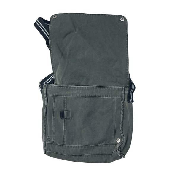 District Threads Canvas Messenger Bag Army Green Louisville KY Graphic Crossbody - Picture 5 of 8